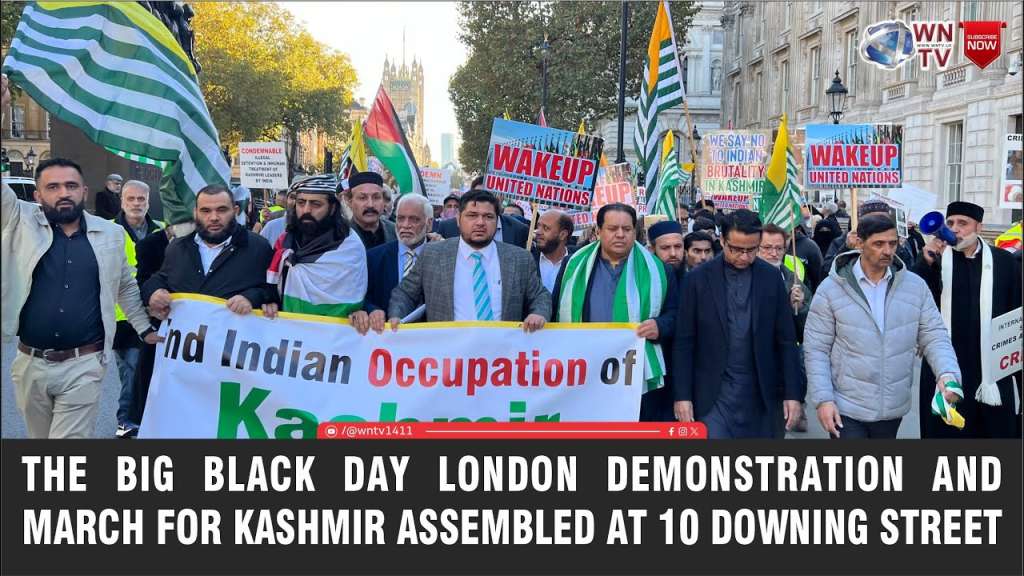 On Black Day, Kashmiris hit British streets, flag India’s trans-national terrorism