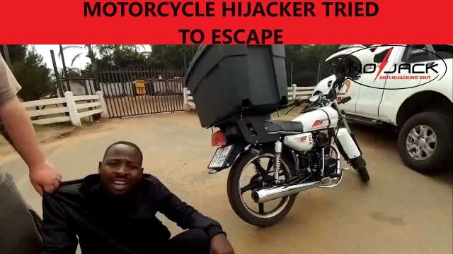 BIKE HIJACKER TRIED TO ESCAPE AFTER HE WAS CAUGHT